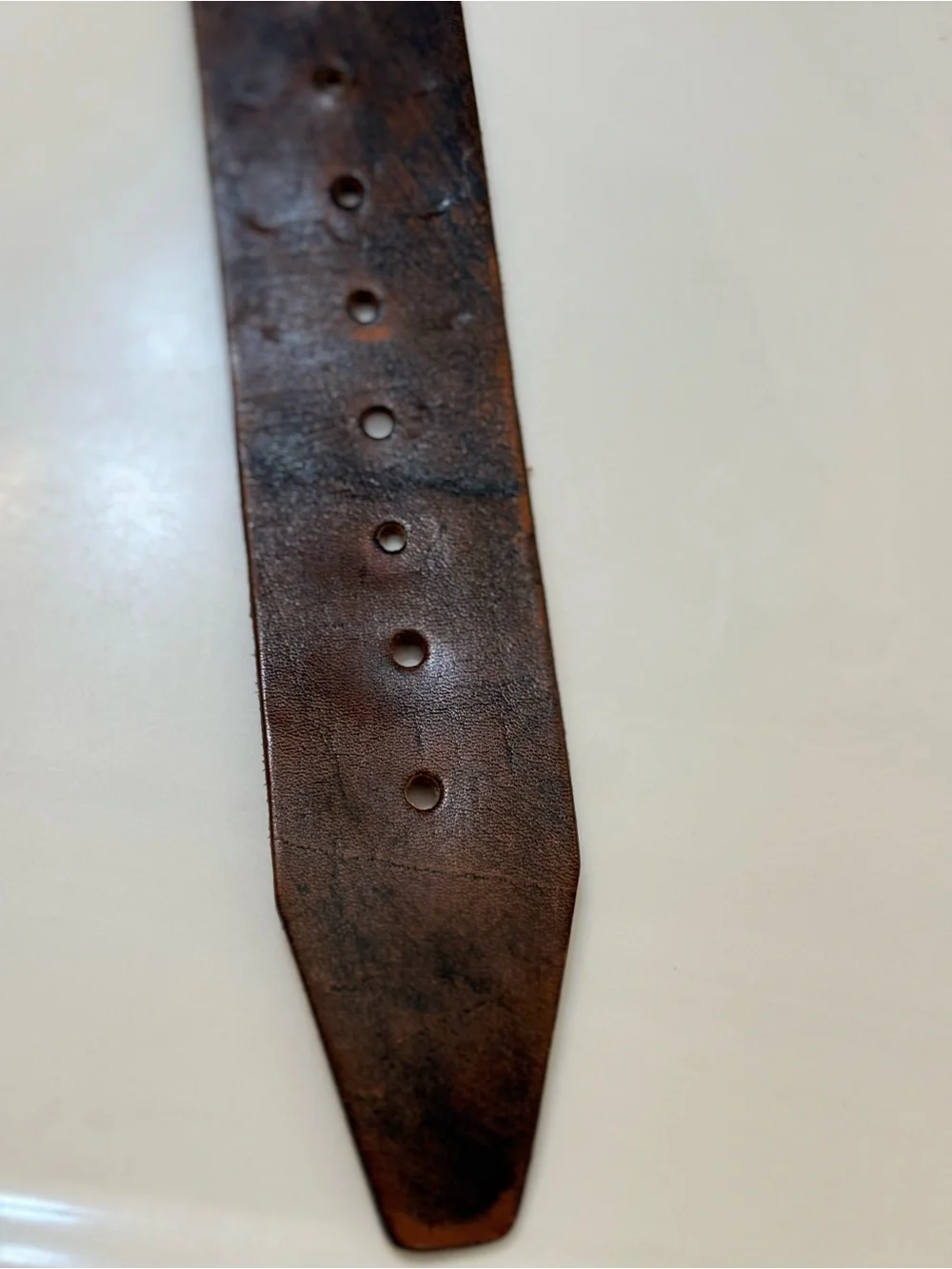 Vintage Texas Bicentennial Brown Leather Western Belt w/ Embossed Buckle C-400